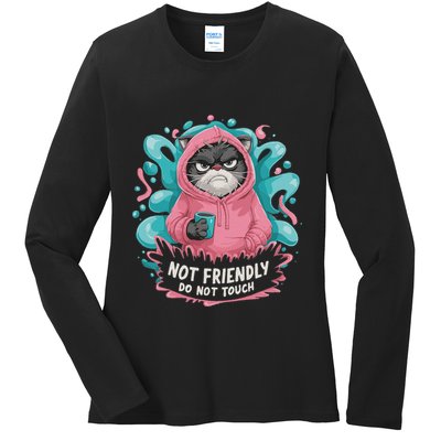 Sarcastic Loner Introvert Clothing Not Friendly Do Not Touch Ladies Long Sleeve Shirt