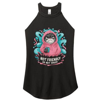 Sarcastic Loner Introvert Clothing Not Friendly Do Not Touch Women's Perfect Tri Rocker Tank