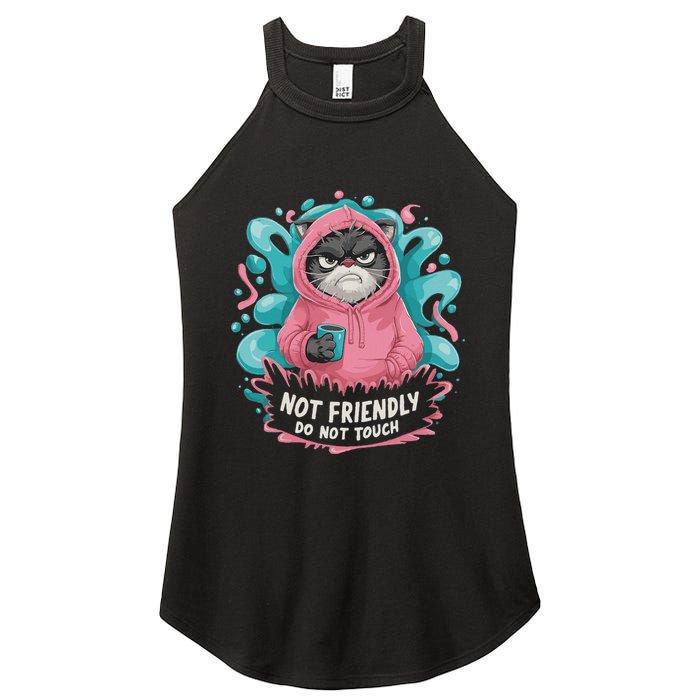 Sarcastic Loner Introvert Clothing Not Friendly Do Not Touch Women's Perfect Tri Rocker Tank