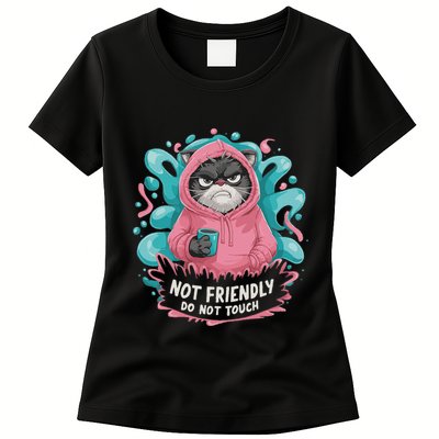 Sarcastic Loner Introvert Clothing Not Friendly Do Not Touch Womens T-Shirt