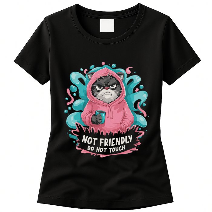Sarcastic Loner Introvert Clothing Not Friendly Do Not Touch Womens T-Shirt