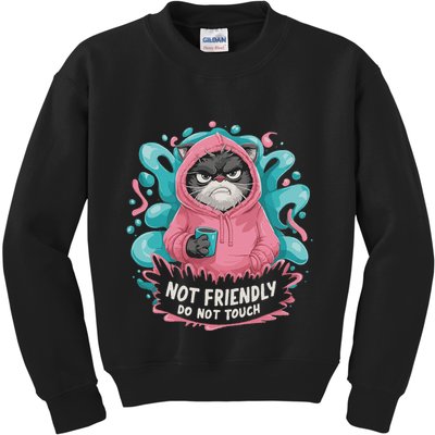 Sarcastic Loner Introvert Clothing Not Friendly Do Not Touch Kids Sweatshirt
