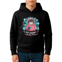 Sarcastic Loner Introvert Clothing Not Friendly Do Not Touch Kids Hoodie