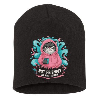 Sarcastic Loner Introvert Clothing Not Friendly Do Not Touch Short Acrylic Beanie