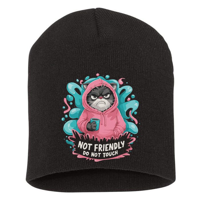 Sarcastic Loner Introvert Clothing Not Friendly Do Not Touch Short Acrylic Beanie