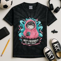 Sarcastic Loner Introvert Clothing Not Friendly Do Not Touch Kids Tie-Dye T-Shirt