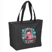 Sarcastic Loner Introvert Clothing Not Friendly Do Not Touch Zip Tote Bag
