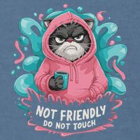 Sarcastic Loner Introvert Clothing Not Friendly Do Not Touch Garment-Dyed Sweatshirt