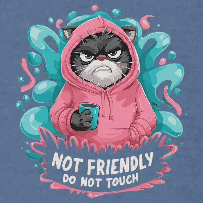 Sarcastic Loner Introvert Clothing Not Friendly Do Not Touch Garment-Dyed Sweatshirt