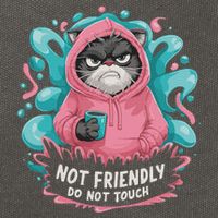 Sarcastic Loner Introvert Clothing Not Friendly Do Not Touch Cotton Canvas Backpack