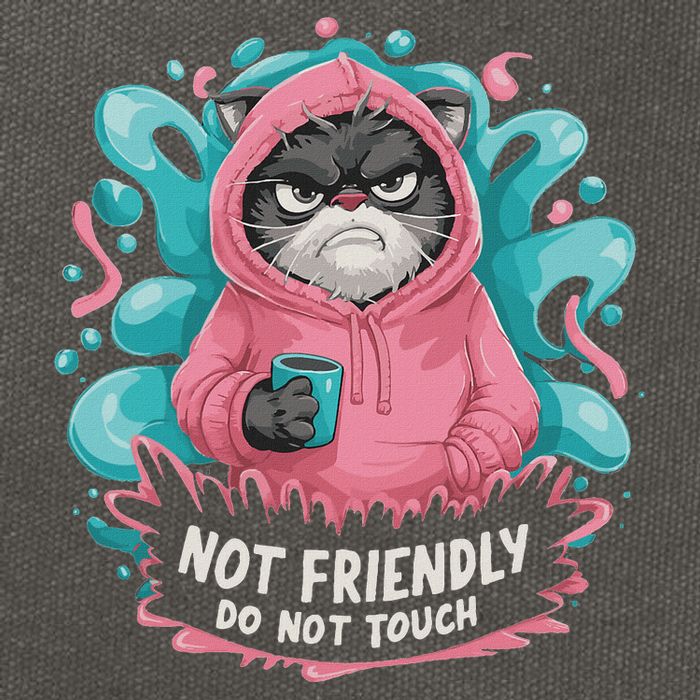 Sarcastic Loner Introvert Clothing Not Friendly Do Not Touch Cotton Canvas Backpack