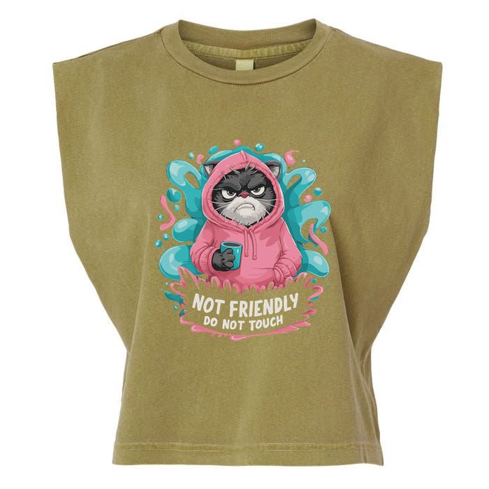 Sarcastic Loner Introvert Clothing Not Friendly Do Not Touch Garment-Dyed Women's Muscle Tee