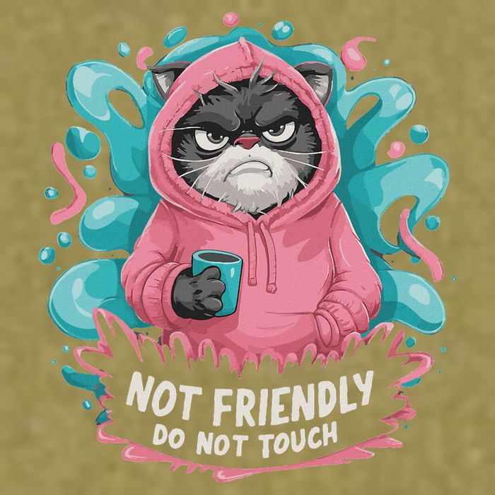 Sarcastic Loner Introvert Clothing Not Friendly Do Not Touch Garment-Dyed Women's Muscle Tee