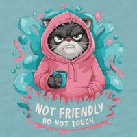Sarcastic Loner Introvert Clothing Not Friendly Do Not Touch Sueded Cloud Jersey T-Shirt