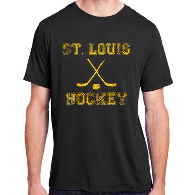 St. Louis Ice Hockey Sticks State Outile Stl Adult ChromaSoft Performance T-Shirt