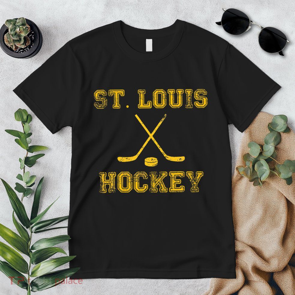 St. Louis Ice Hockey Sticks State Outile Stl Premium T-Shirt
