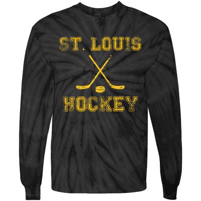 St. Louis Ice Hockey Sticks State Outile Stl Tie-Dye Long Sleeve Shirt