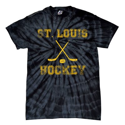 St. Louis Ice Hockey Sticks State Outile Stl Tie-Dye T-Shirt