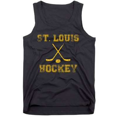 St. Louis Ice Hockey Sticks State Outile Stl Tank Top