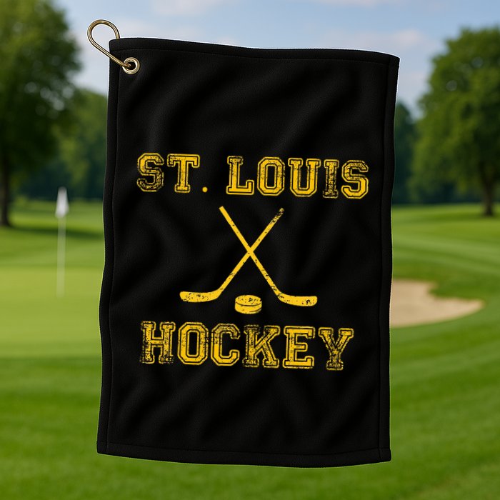 St. Louis Ice Hockey Sticks State Outile Stl Golf Towel