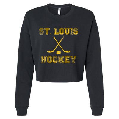 St. Louis Ice Hockey Sticks State Outile Stl Cropped Pullover Crew