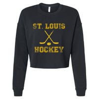 St. Louis Ice Hockey Sticks State Outile Stl Cropped Pullover Crew