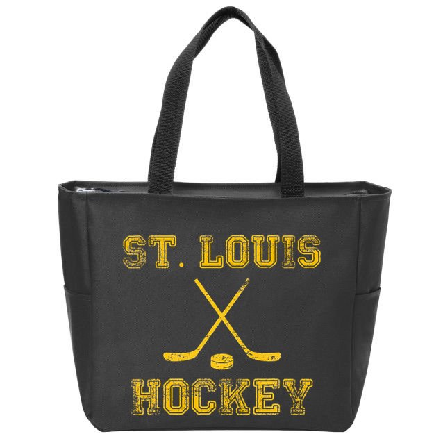 St. Louis Ice Hockey Sticks State Outile Stl Zip Tote Bag