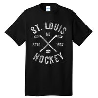 St. Louis Ice Hockey Crossed Sticks Tall T-Shirt