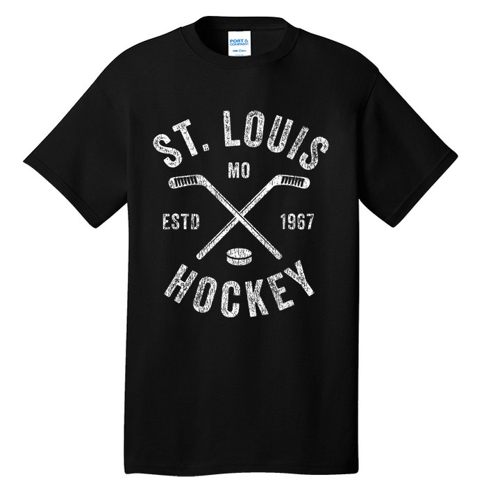 St. Louis Ice Hockey Crossed Sticks Tall T-Shirt