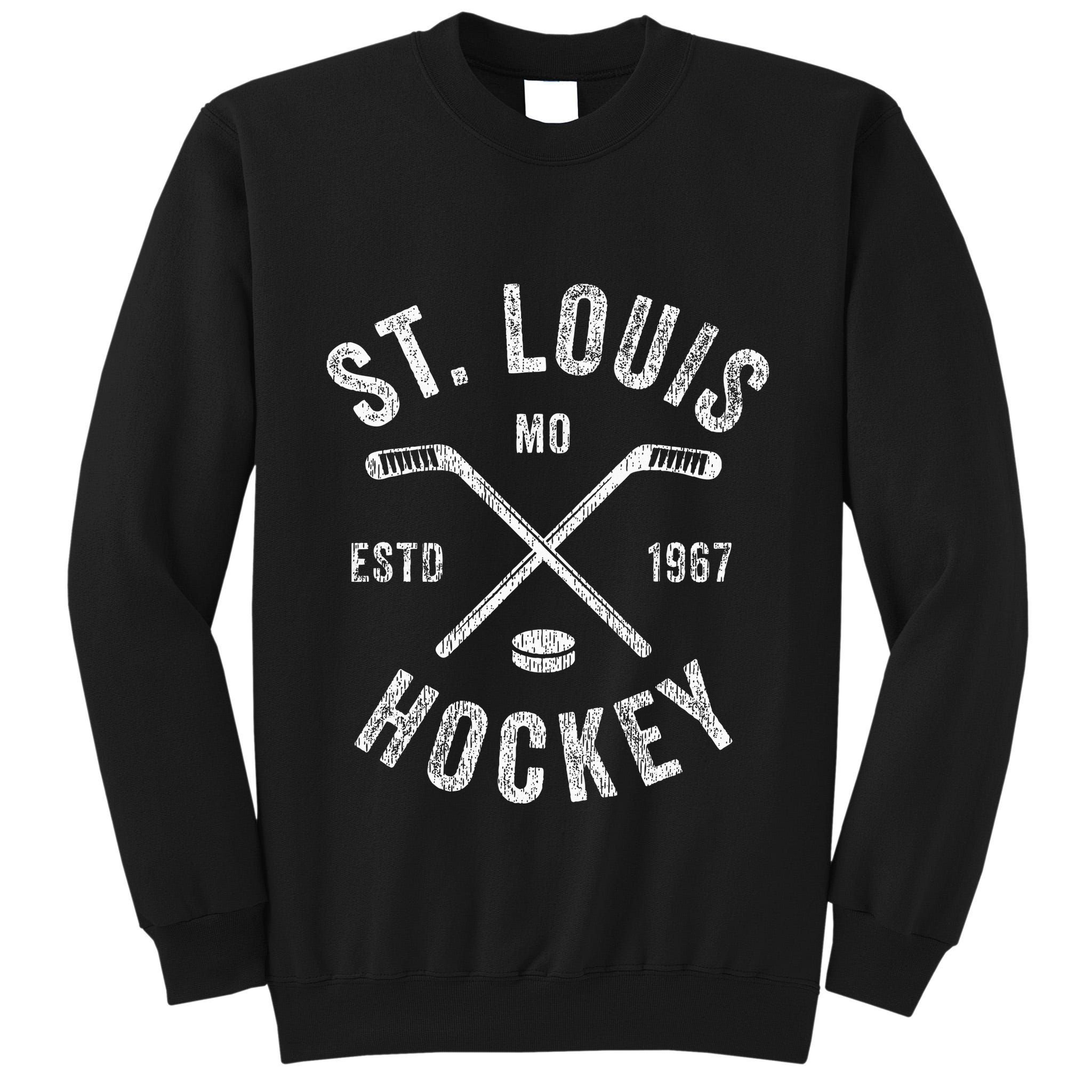 St. Louis Ice Hockey Crossed Sticks Tall Sweatshirt