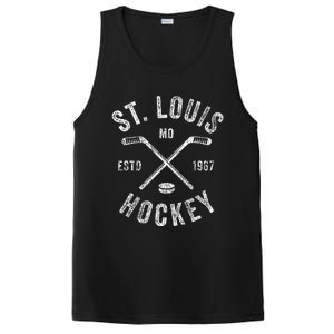 St. Louis Ice Hockey Crossed Sticks PosiCharge Competitor Tank