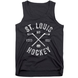 St. Louis Ice Hockey Crossed Sticks Tank Top