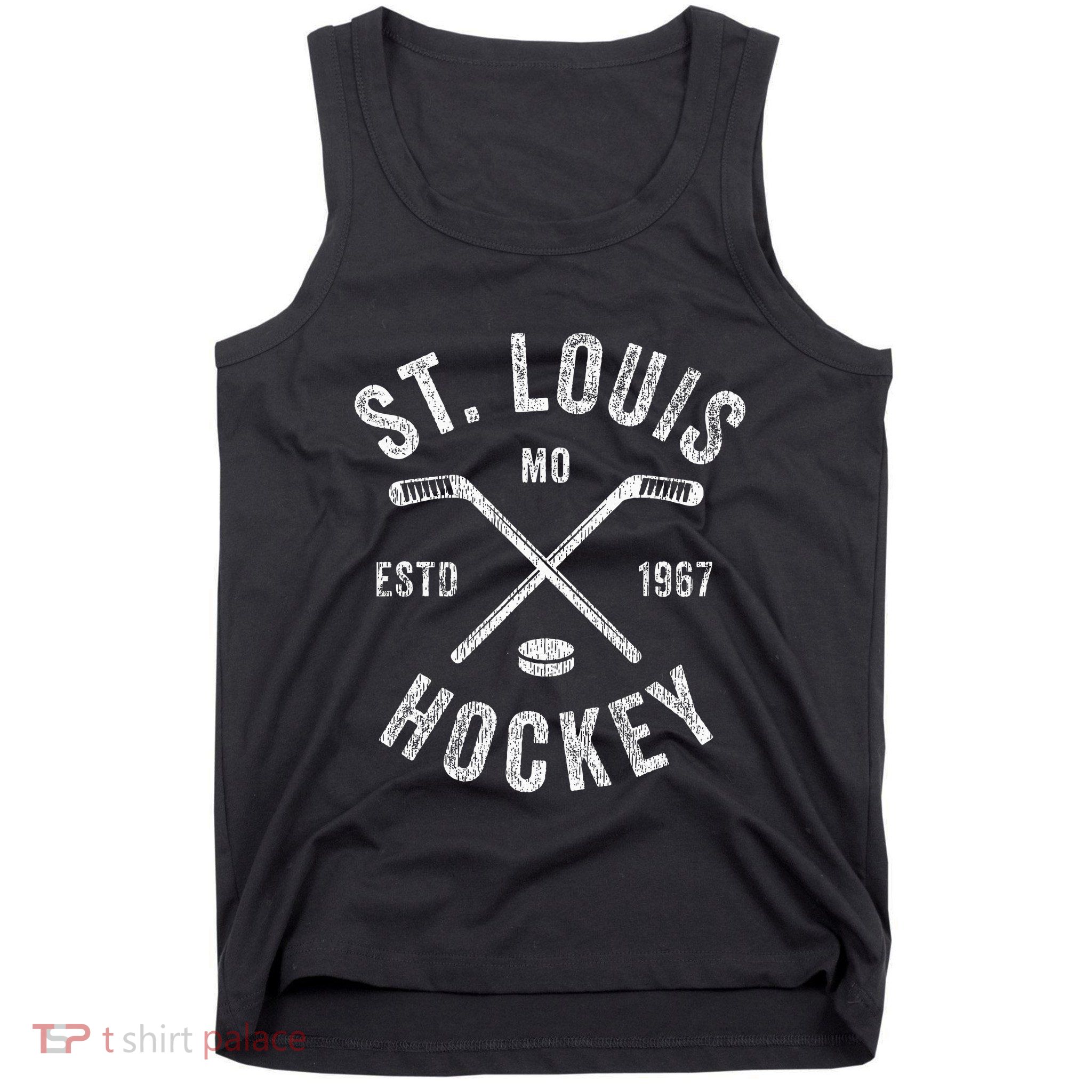 St. Louis Ice Hockey Crossed Sticks Tank Top