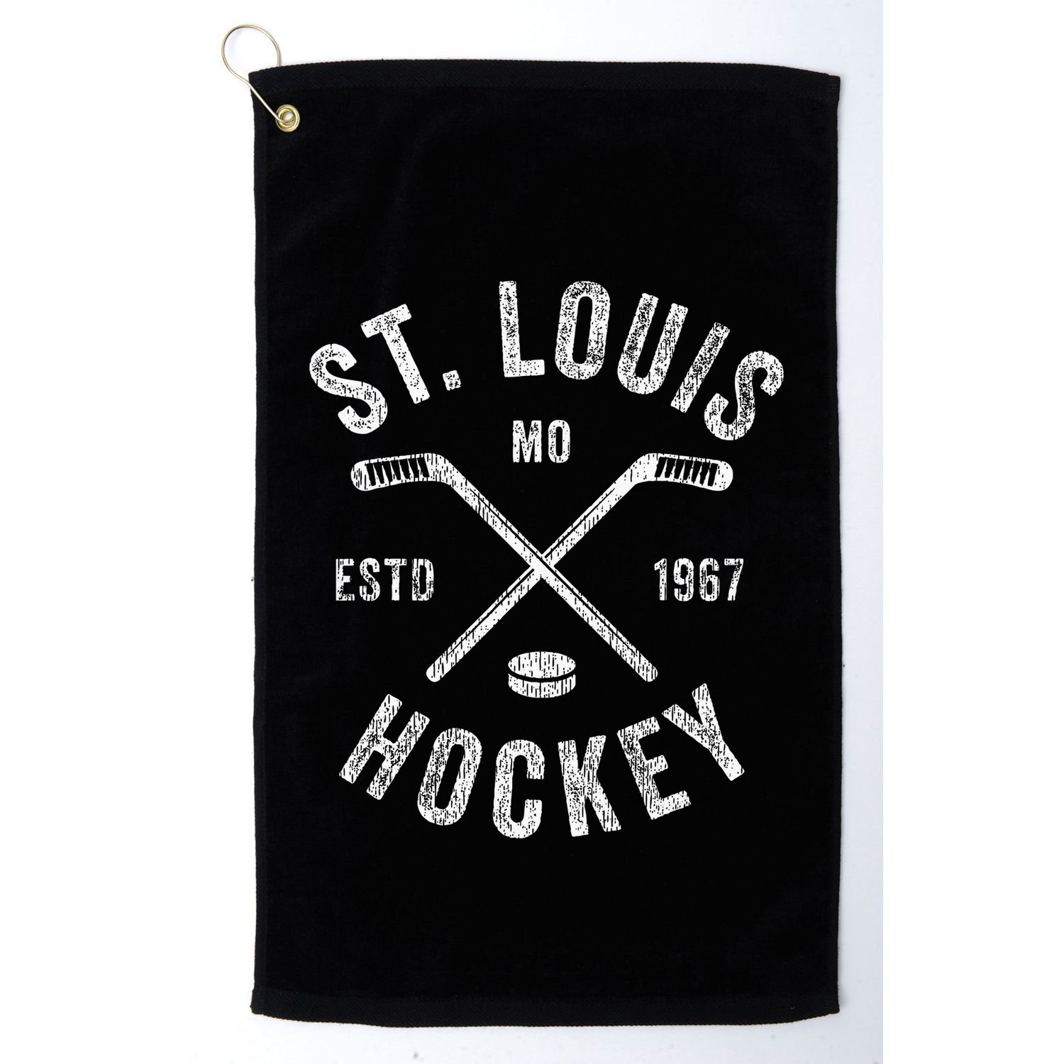 St. Louis Ice Hockey Crossed Sticks Golf Towel