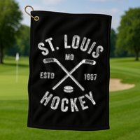 St. Louis Ice Hockey Crossed Sticks Golf Towel