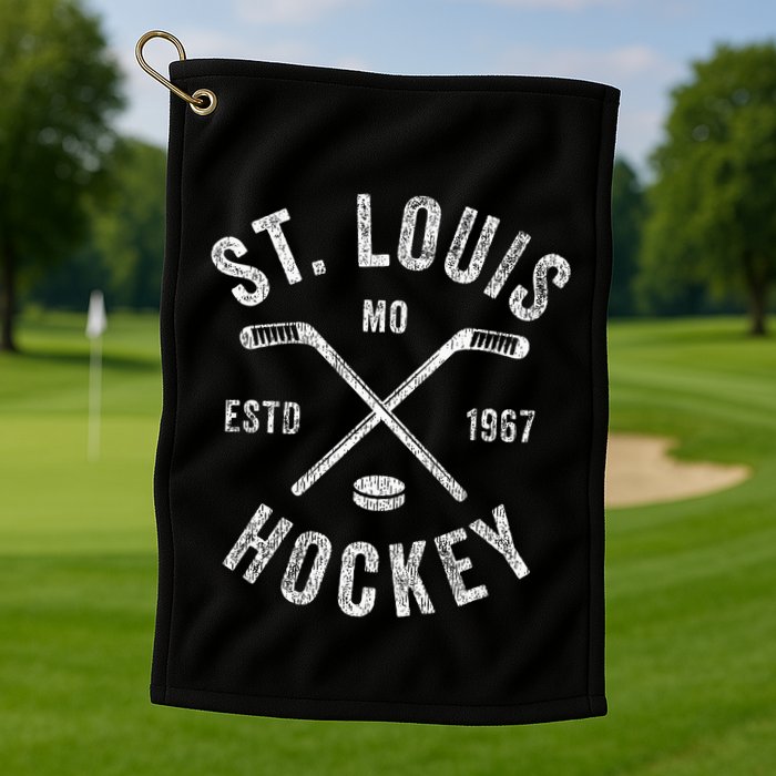 St. Louis Ice Hockey Crossed Sticks Golf Towel