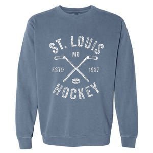 St. Louis Ice Hockey Crossed Sticks Garment-Dyed Sweatshirt