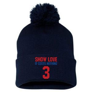 Show Love It Costs Nothing Love For 3 Pray For Damar Pom Pom 12in Knit Beanie