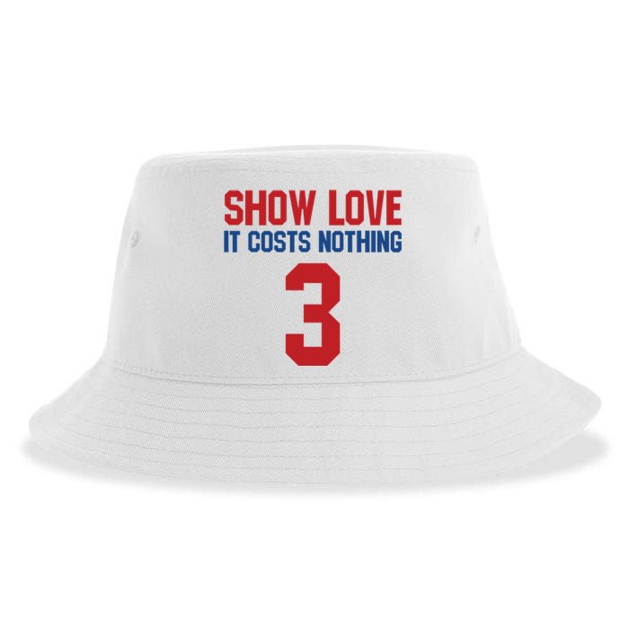 Show Love It Costs Nothing Love For 3 Pray For Damar Sustainable Bucket Hat