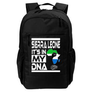 Sierra Leone Its In My DNA With Flag Africa Map Raised Fist Daily Commute Backpack