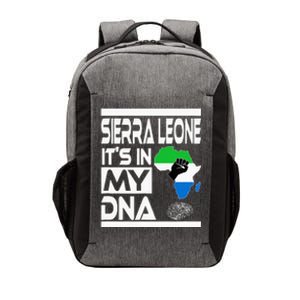 Sierra Leone Its In My DNA With Flag Africa Map Raised Fist Vector Backpack