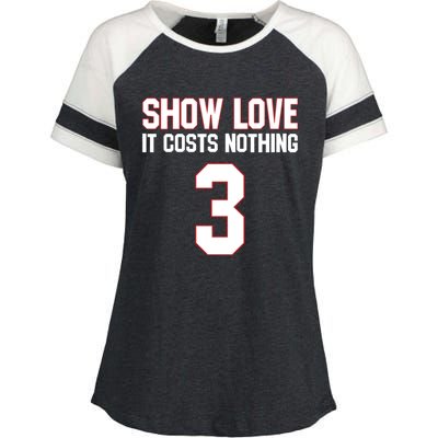 Show Love It Costs Nothing Love For 3 Pray For Damar Enza Ladies Jersey Colorblock Tee