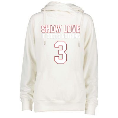 Show Love It Costs Nothing Love For 3 Pray For Damar Womens Funnel Neck Pullover Hood