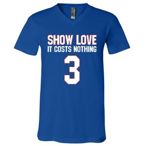 Show Love It Costs Nothing Love For 3 Pray For Damar V-Neck T-Shirt