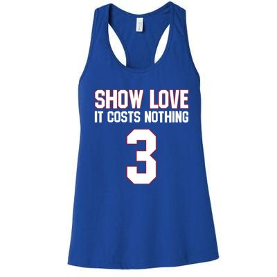 Show Love It Costs Nothing Love For 3 Pray For Damar Women's Racerback Tank