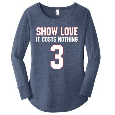 Show Love It Costs Nothing Love For 3 Pray For Damar Women's Perfect Tri Tunic Long Sleeve Shirt