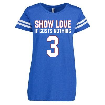 Show Love It Costs Nothing Love For 3 Pray For Damar Enza Ladies Jersey Football T-Shirt