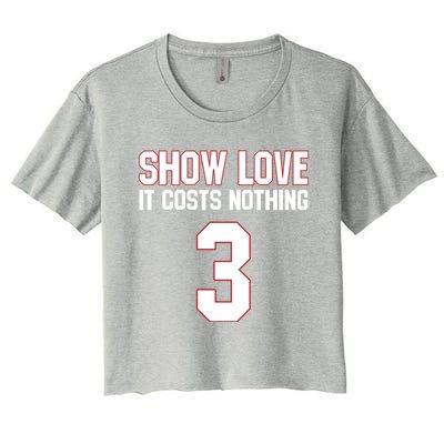 Show Love It Costs Nothing Love For 3 Pray For Damar Women's Crop Top Tee