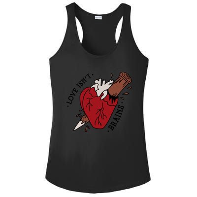 Spike Love Isn&X27;T Brains Heart Quote Ladies PosiCharge Competitor Racerback Tank