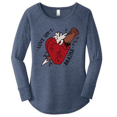 Spike Love Isn&X27;T Brains Heart Quote Women's Perfect Tri Tunic Long Sleeve Shirt